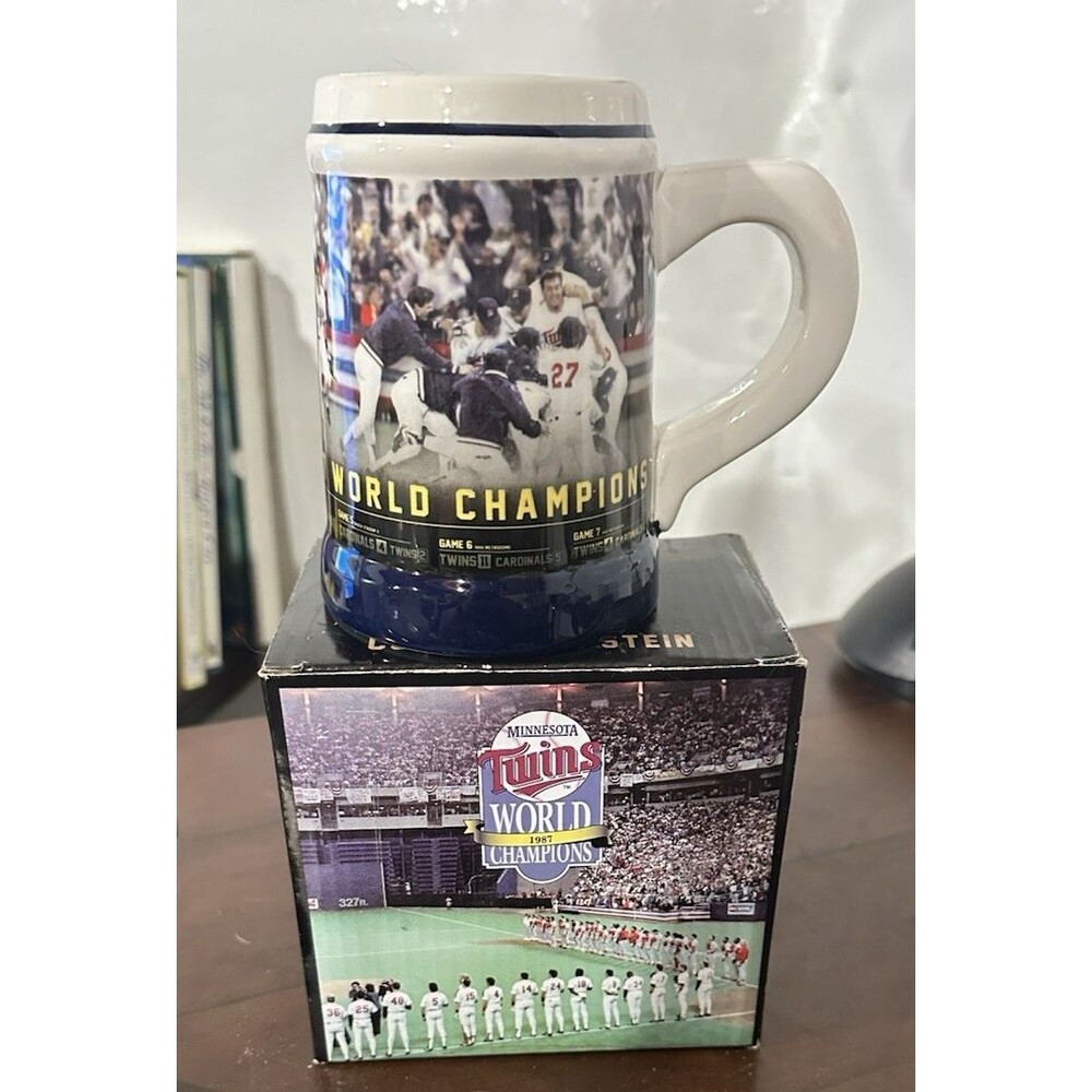 Vintage MN Twins 1987 World Champions Beer Stein Mug